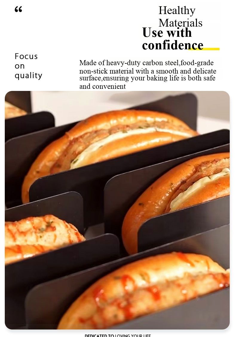 Pork chop bun mold, U-shaped non-stick baguette, hot dog, cranberry cookie, croissant, pork chop toast, baking mold