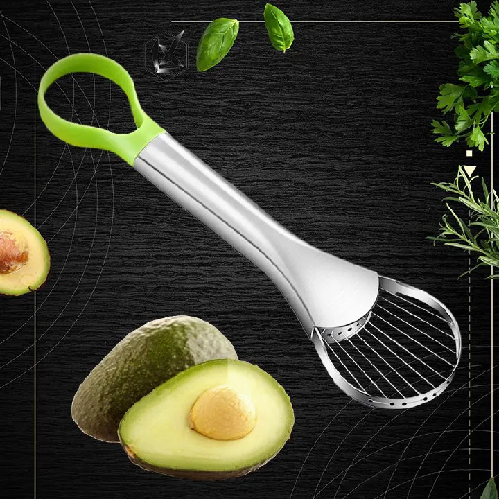 Stainless steel avocado knife, fruit-cutting tool, stainless steel fruit divider, yellow peach pit remover, dragon fruit slicer