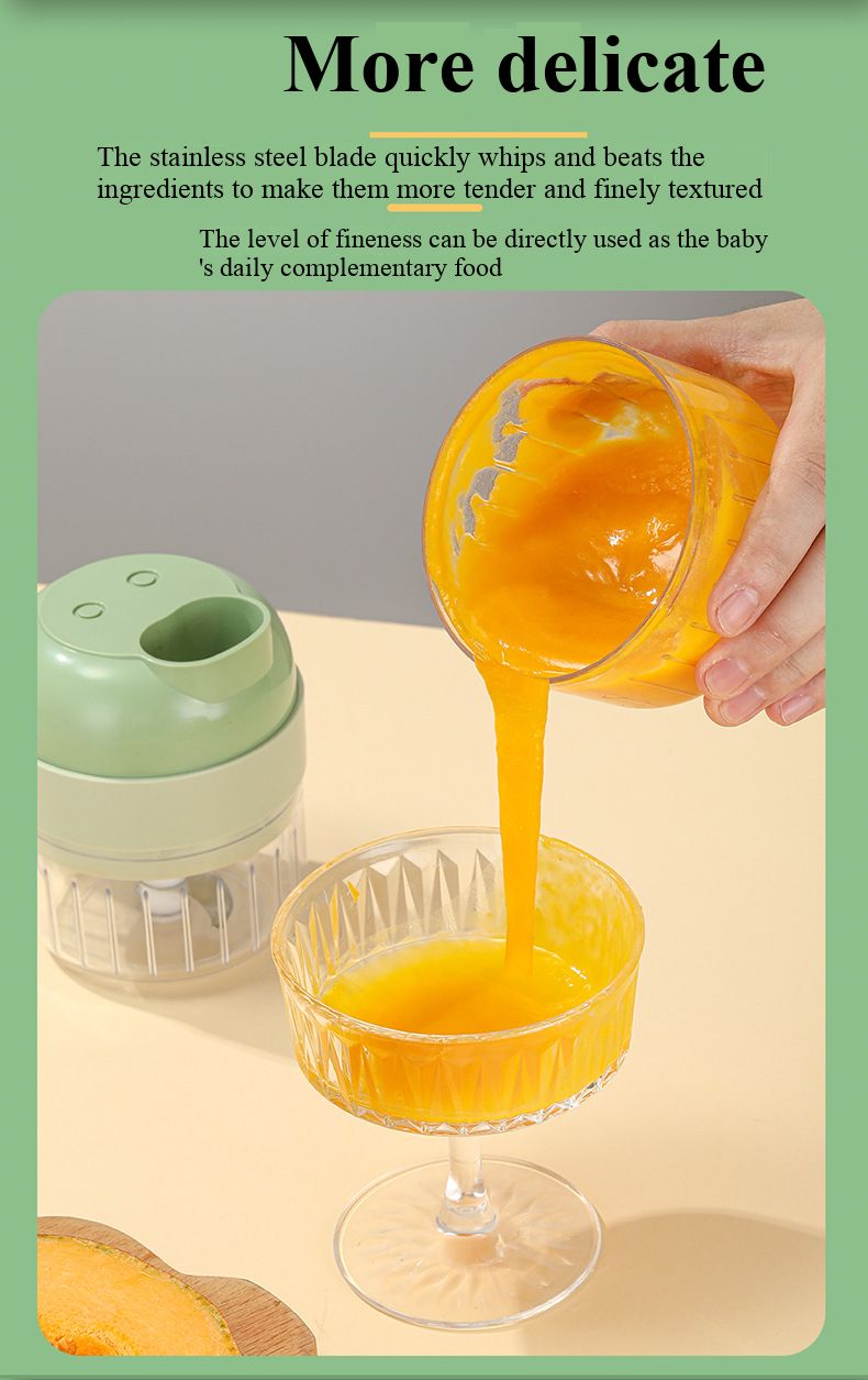 New Gatlin vegetable slicer, wireless electric food processor, kitchen garlic puree tool, garlic grater, multi-function garlic stirrer