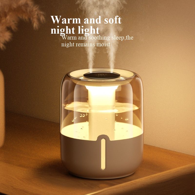 6.8L humidifier, large capacity, dual spray, USB, household, silent air humidifier, tabletop humidifier
