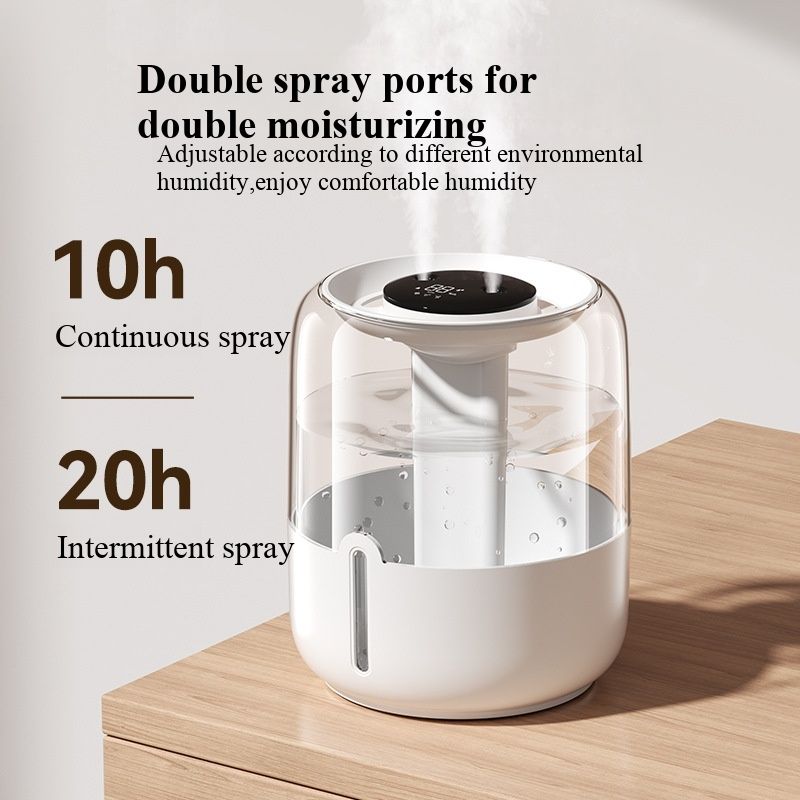 6.8L humidifier, large capacity, dual spray, USB, household, silent air humidifier, tabletop humidifier