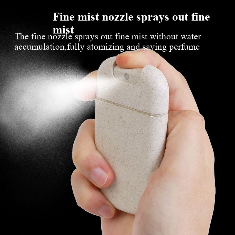 U-shaped wheat straw card spray bottle 30ml creative perfume bottle empty bottle portable canned hand sanitizer dispensing bottle