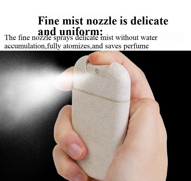 U-shaped wheat straw card spray bottle 30ml creative perfume bottle empty bottle portable canned hand sanitizer dispensing bottle