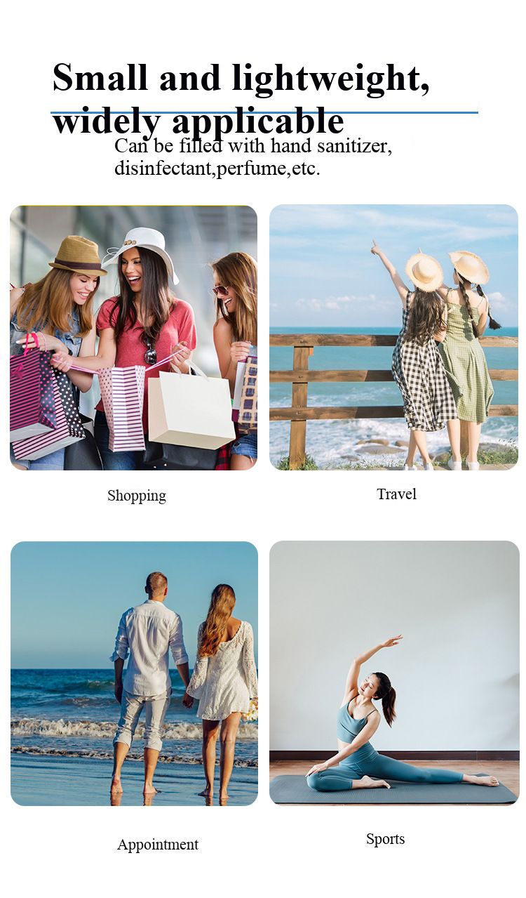 U-shaped wheat straw card spray bottle 30ml creative perfume bottle empty bottle portable canned hand sanitizer dispensing bottle