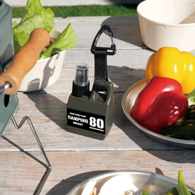 Outdoor multi-functional spray bottle, portable with hanging buckle, mountaineering kettle, wild camping alcohol dispensing bottle, empty bottle