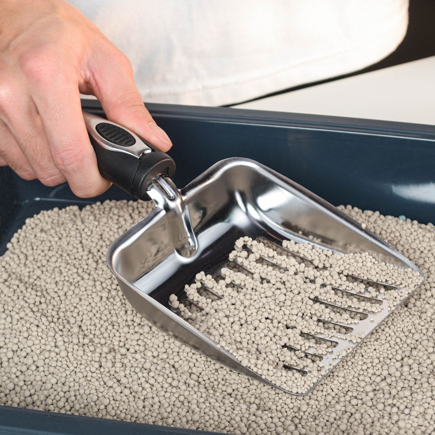 New cat litter scoop, stainless steel litter box scoop, household pet litter scoop, cleaning tool, cat and dog litter scoop