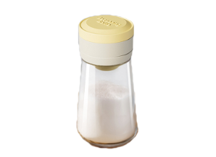 Quantitative salt shaker, kitchen salt sprinkler, glass spice jar, sealed moisture-proof spice box, household salt control spice bottle