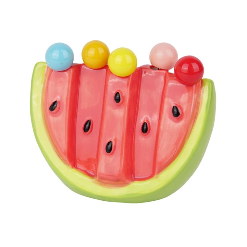 Summer watermelon fruit fork household stainless steel light luxury high-end storage jar set children's safety fork fruit stick