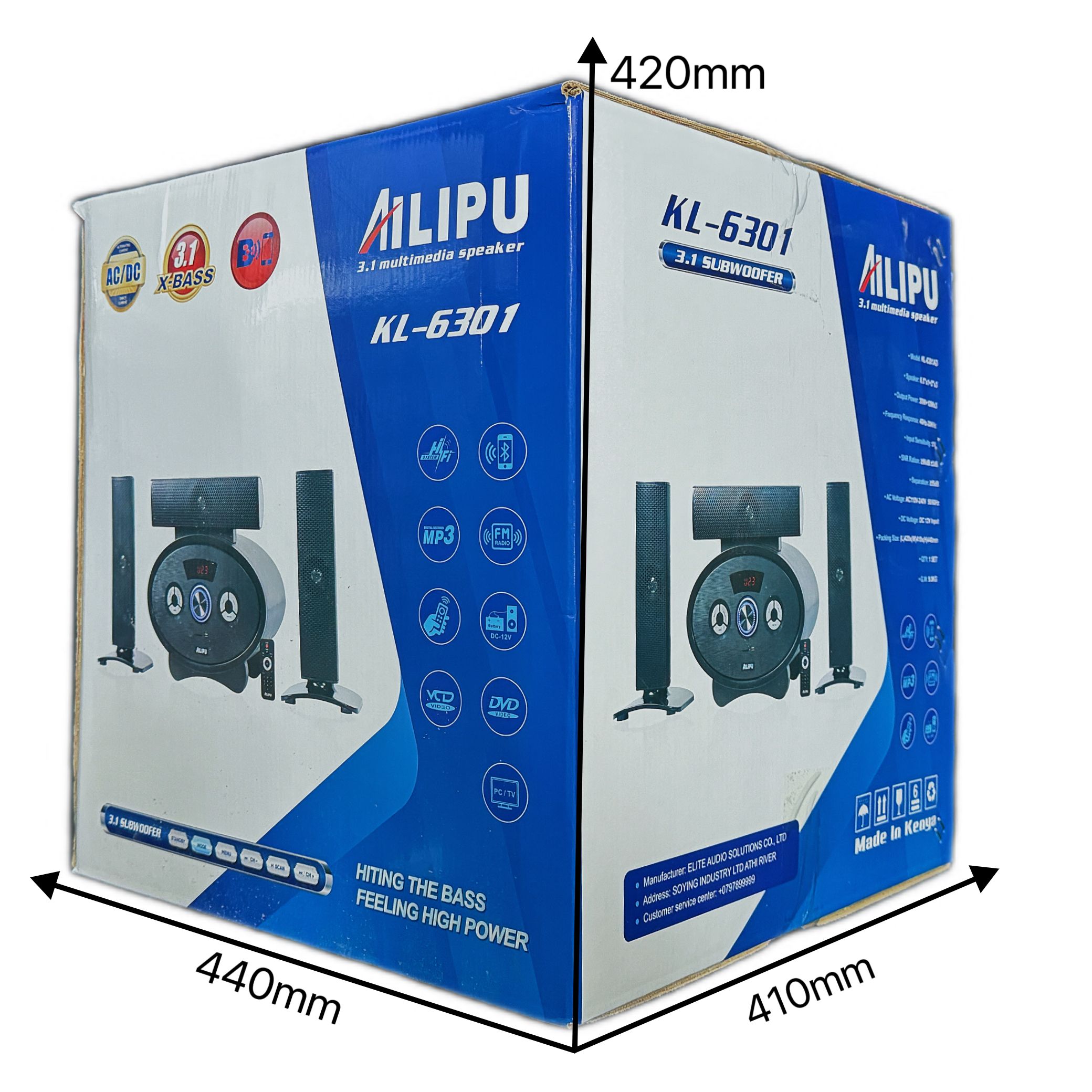 AILIPU KL-6301AD 3.1CH Woofer Subwoofer Bluetooth Cinema Home theater System Bluetooth Hi-Fi Speaker Speaker System  AC/DC Subwoofer Bluetooth USB/SD/FM Woofer