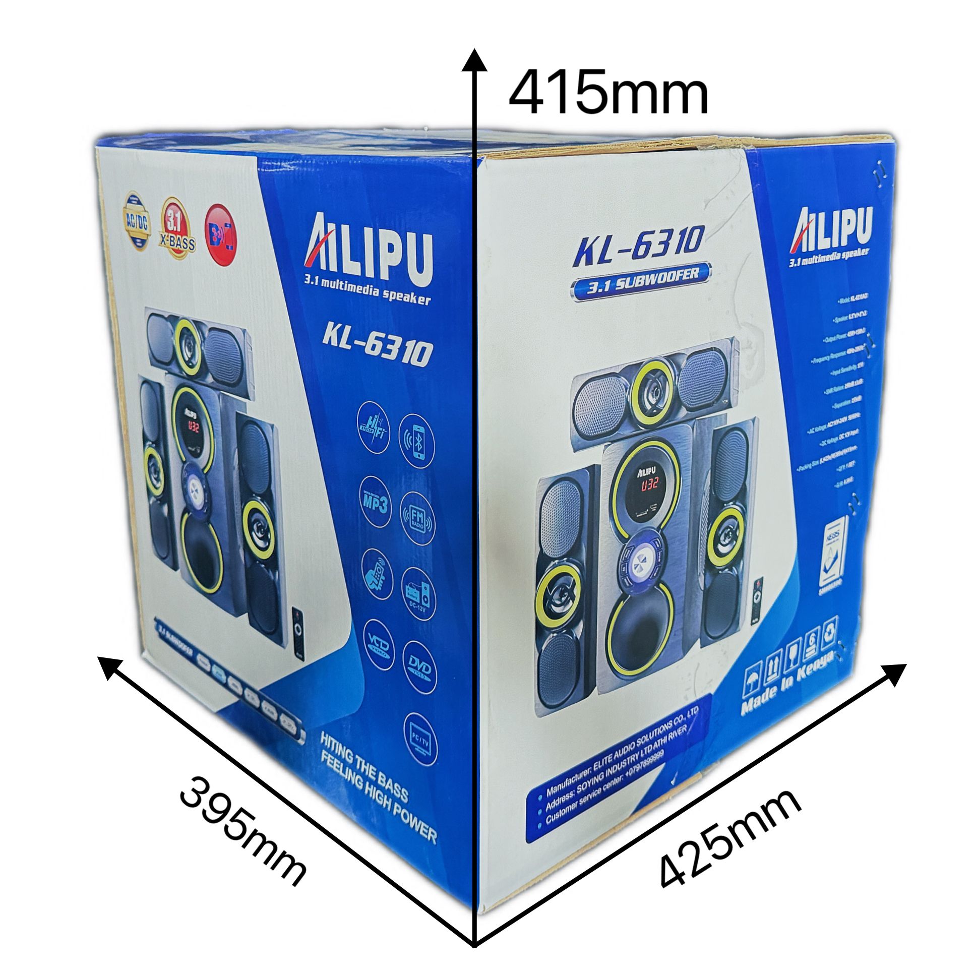 AILIPU 3.1 WOOFER Pro+ KL-6310AD woofer speaker system Multimedia Speaker Output Power 45W+15W*3 Subwoofer Bluetooth Cinema Home theater System Bluetooth Hi-Fi【HOT】