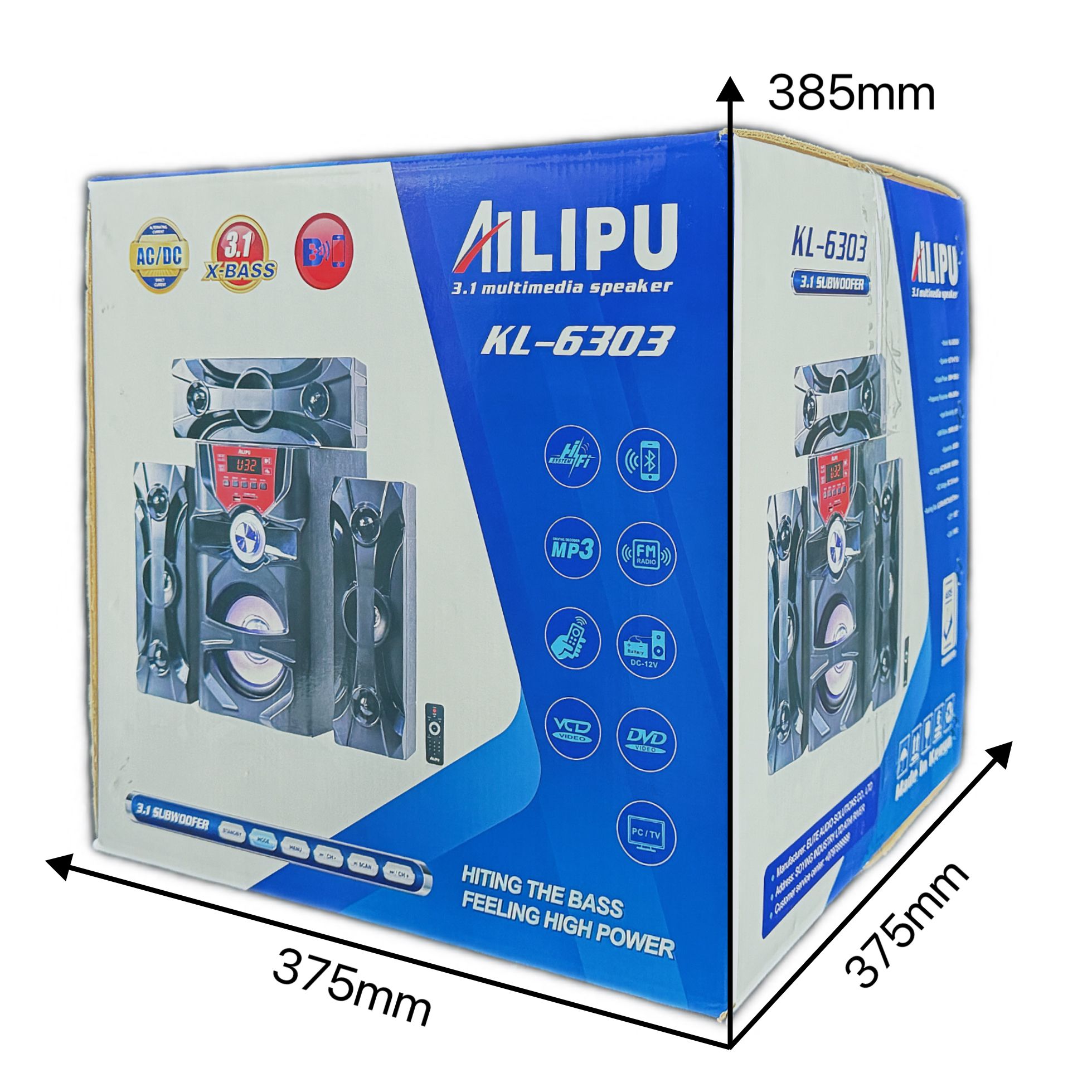 SPEAKER AILIPU KL-6303AD 3.1CH Woofer Subwoofer Bluetooth Cinema Home theater System Bluetooth Hi-Fi Speaker Speaker System  AC/DC Subwoofer Bluetooth USB/SD/FM Woofer