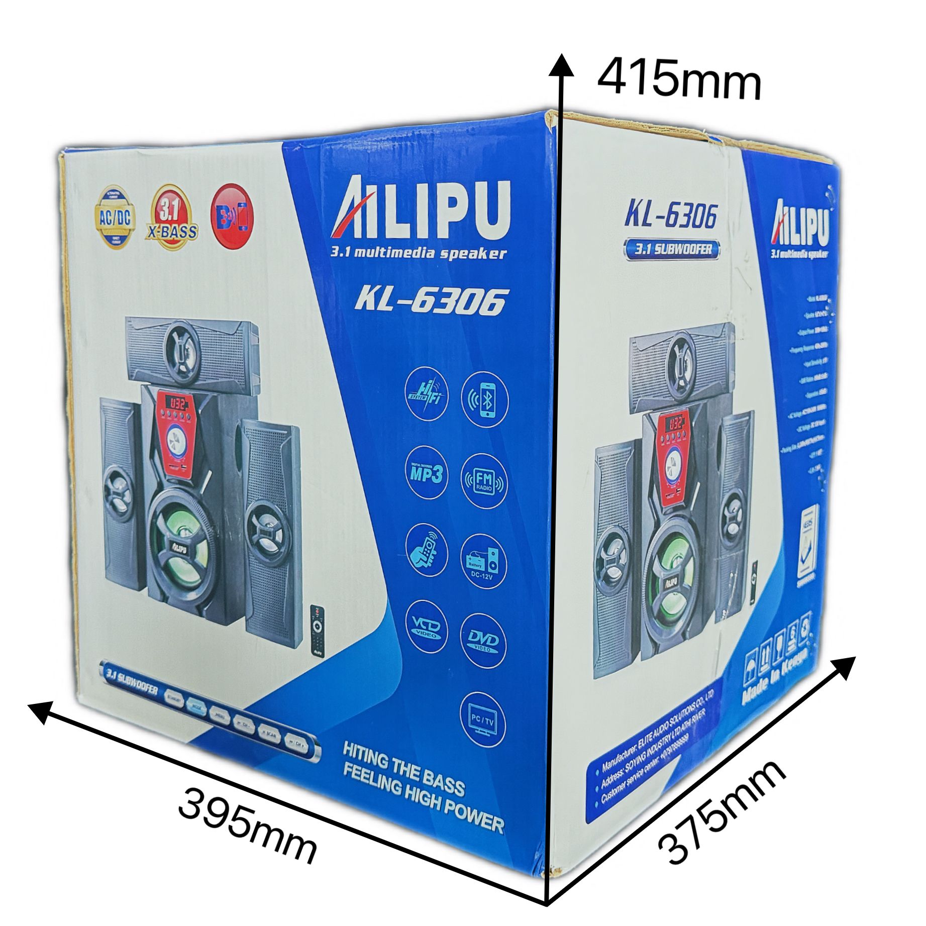 SPEAKER 3.1CH AILIPU KL-6306AD SPEAKER Woofer Subwoofer Bluetooth Cinema Home theater System Bluetooth Hi-Fi Speaker Speaker System  AC/DC Subwoofer Bluetooth USB/SD/FM Woofer [hot]