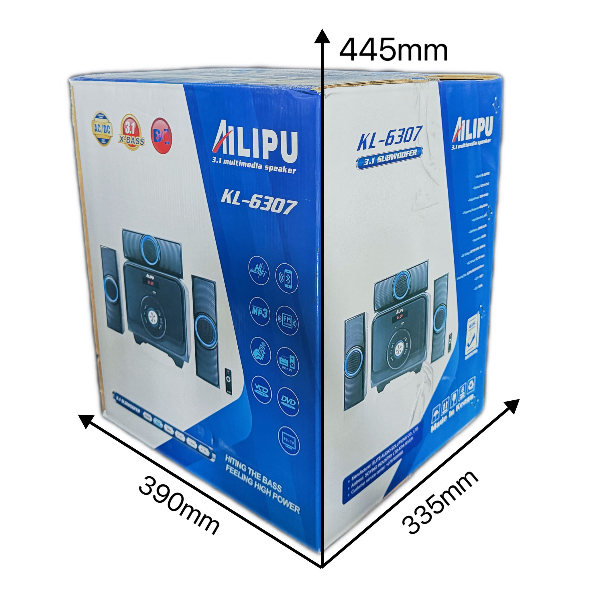 AILIPU SPEAKER 3.1 Pro+  KL-6307AD SPEAKER Woofer Subwoofer Bluetooth Cinema Home theater System Bluetooth Hi-Fi Speaker Speaker System  AC/DC Subwoofer Bluetooth USB/SD/FM Woofer [hot]
