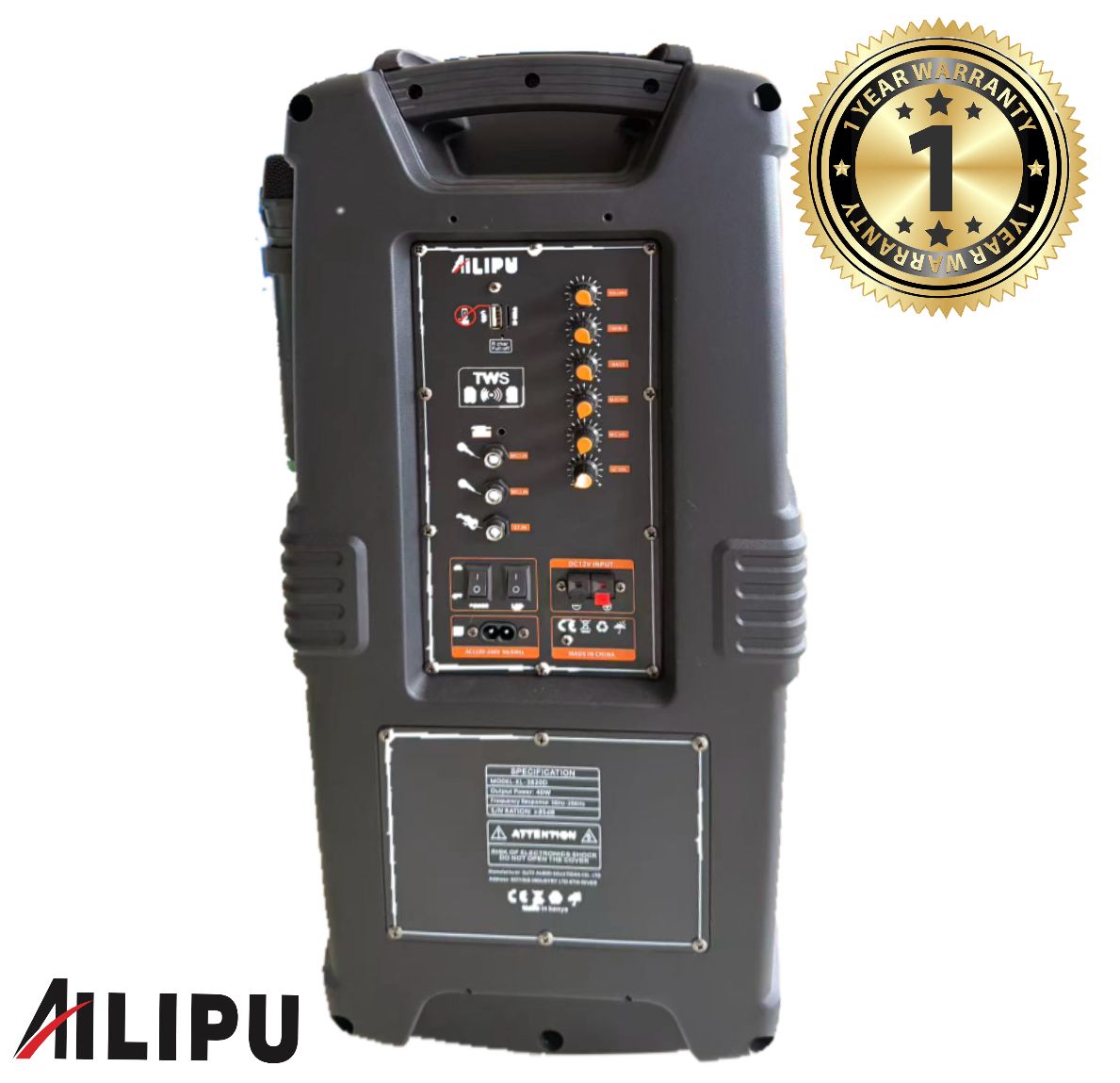 RECHARGABLE SPEAKER AILIPU KL-3820AD PARTY BOX PORTABLE SPEAKER Outdoor Subwoofer Speaker with Bluetooth,FM Radio,Free Wireless Microphone Woofer