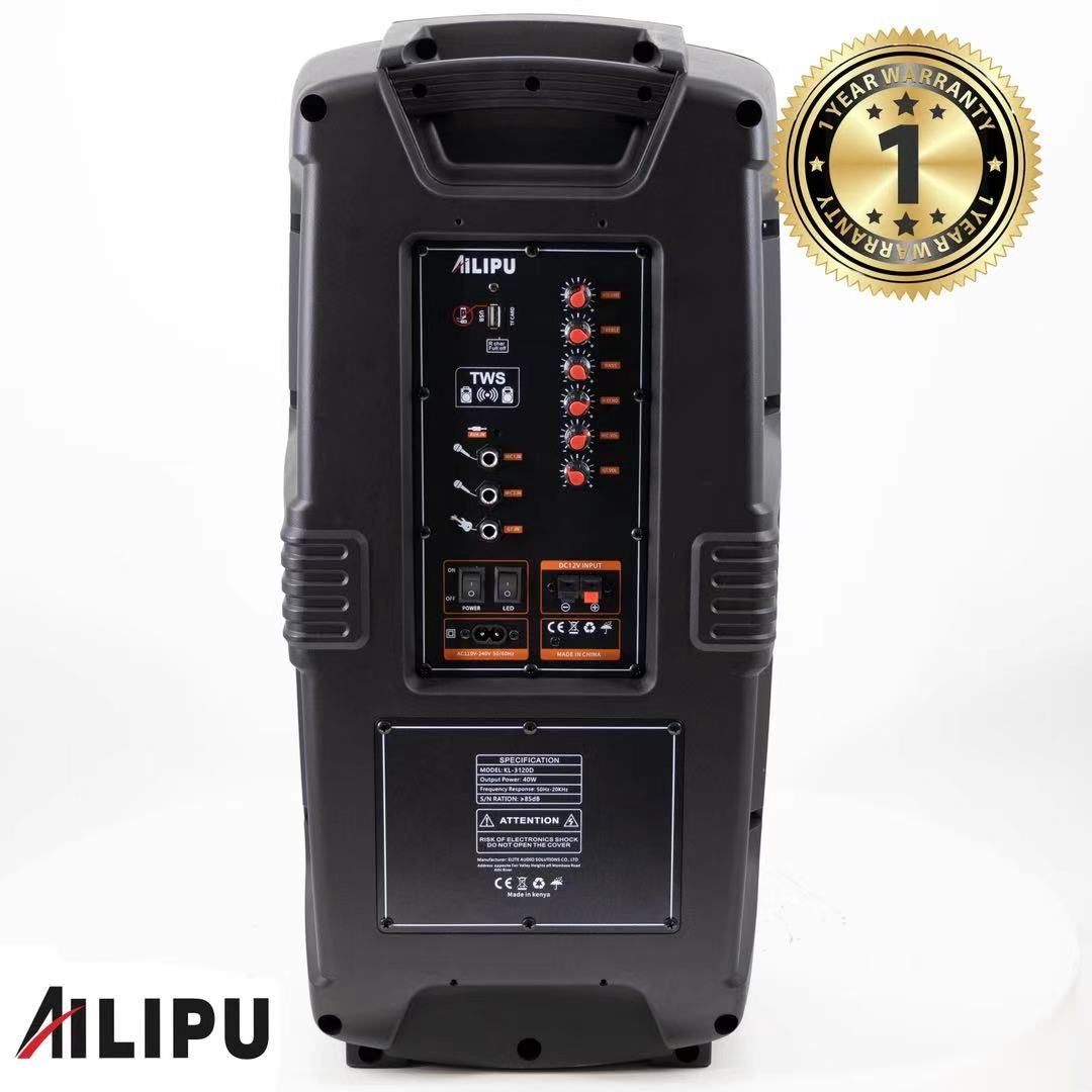 RECHARGABLE SPEAKER AILIPU KL-3120AD PARTY BOX PORTABLE SPEAKER Outdoor Subwoofer Speaker with Bluetooth,FM Radio,Free Wireless Microphone Woofer