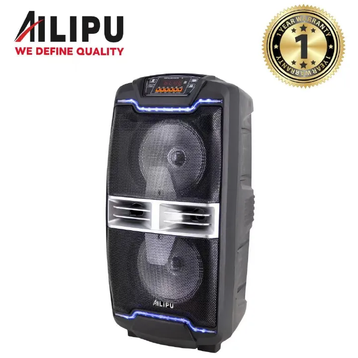 RECHARGABLE SPEAKER AILIPU KL-3820AD PARTY BOX PORTABLE SPEAKER Outdoor Subwoofer Speaker with Bluetooth,FM Radio,Free Wireless Microphone Woofer