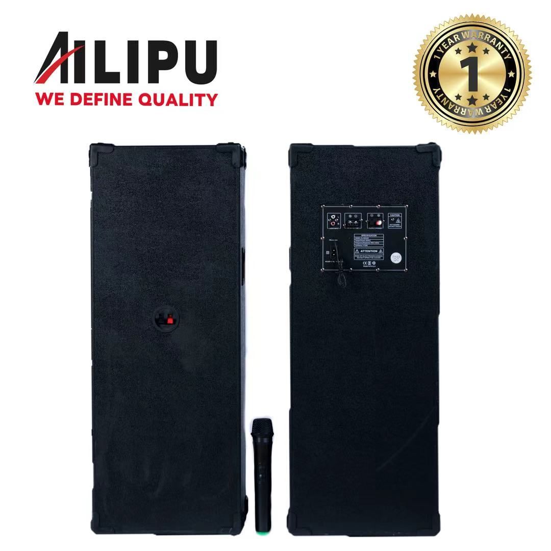 AILIPU KL-9036AD 2.0 PA speaker box 40000W 4*8inch speaker Outdoor Professional Speaker with Bluetooth,FM Radio,Free Wireless Microphone,remote