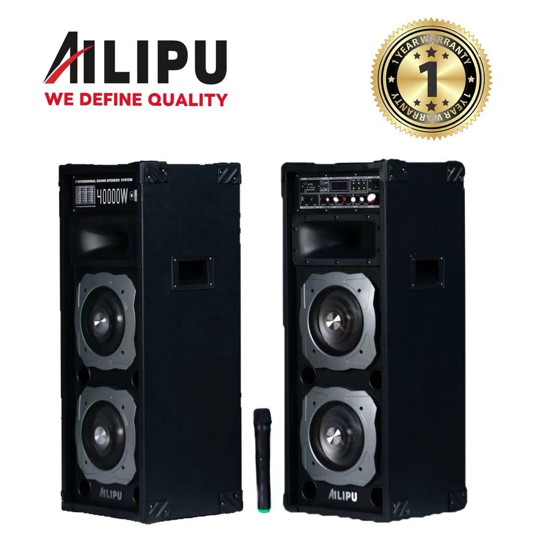 AILIPU KL-9036AD 2.0 PA speaker box 40000W 4*8inch speaker Outdoor Professional Speaker with Bluetooth,FM Radio,Free Wireless Microphone,remote