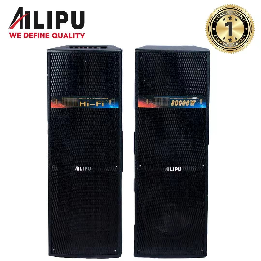AILIPU KL-9043AD 2.0 PA speaker box 80000W 4*12inch speaker Outdoor Professional Speaker with Bluetooth,FM Radio,Free Wireless Microphone,remote