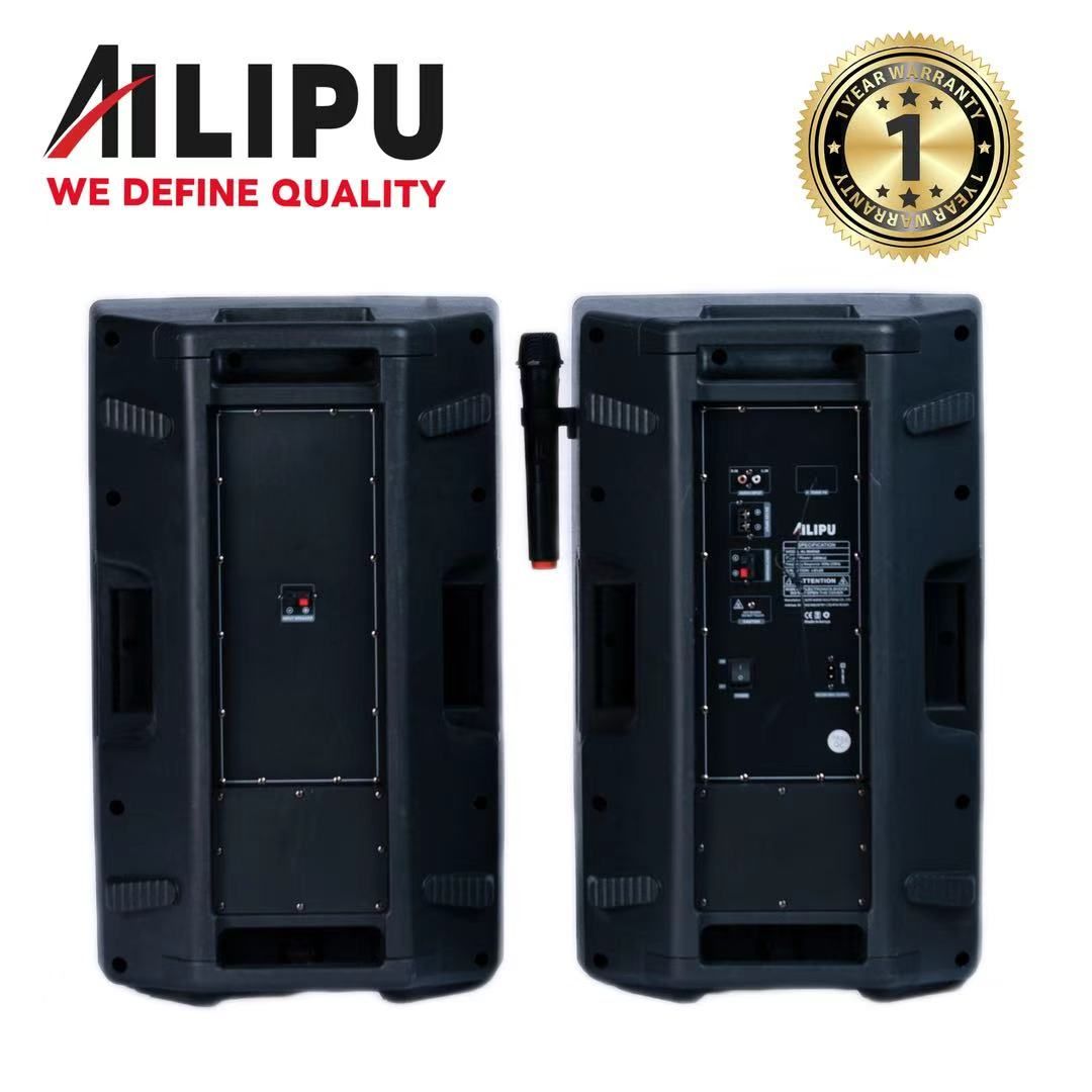 【HOT】AILIPU KL-9045AD 2.0 PA speaker box 80000W 2*15inch speaker Outdoor Professional Speaker with Bluetooth,FM Radio,2*Free Wireless Microphone,remote