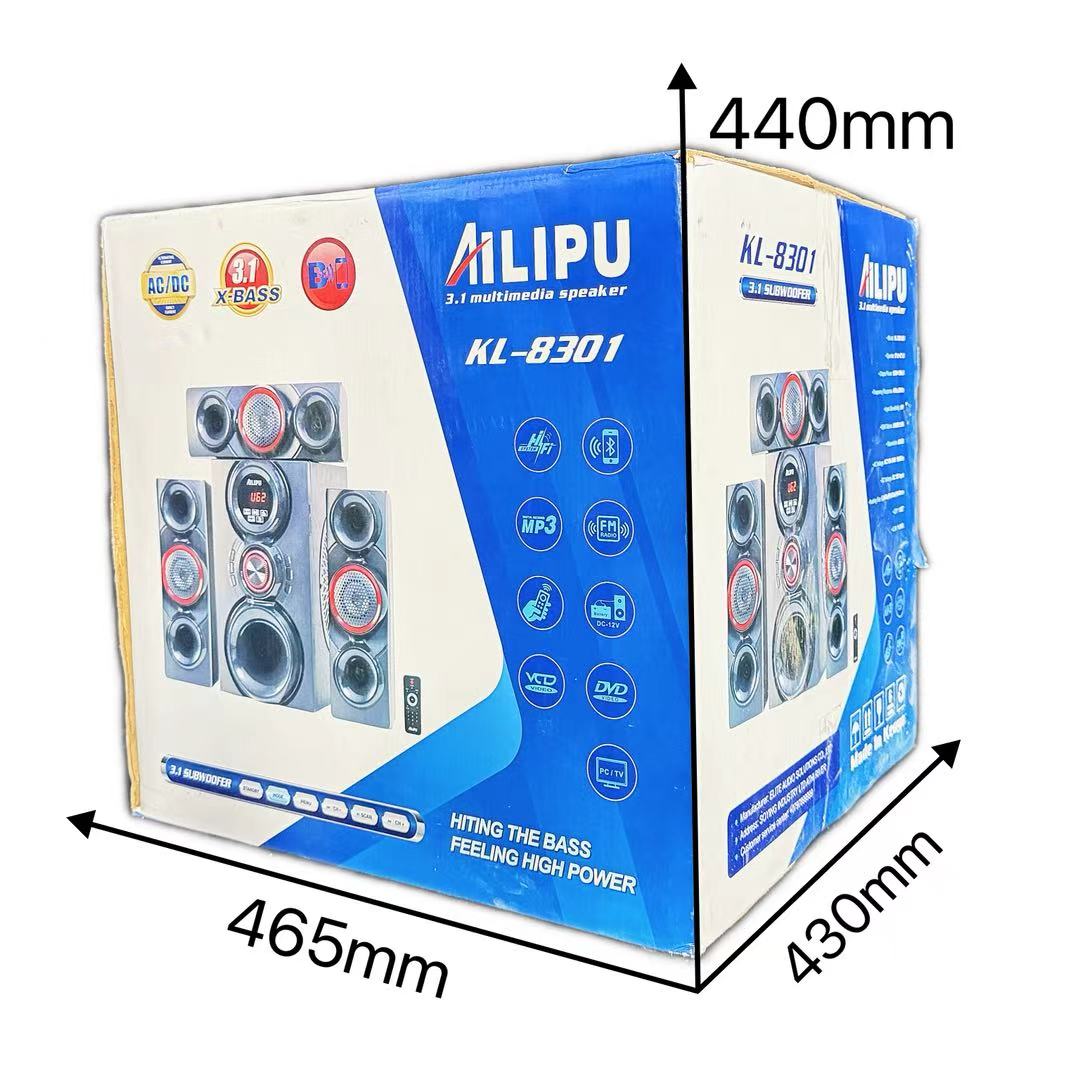 【NEW】AILIPU  KL-8301AD 3.1 8in WOOFER Pro+ 60w+18w*3 woofer speaker system Multimedia Speaker Output Power Subwoofer Bluetooth Cinema Home theater System Bluetooth Hi-Fi