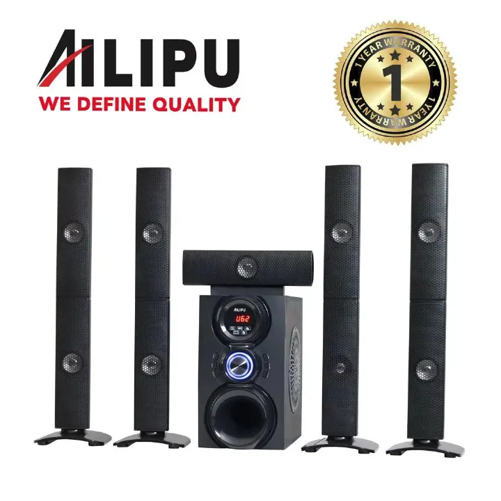 【NEW】AILIPU  KL-8501AD 5.1 8in WOOFER Pro+ 60w+10w*5 woofer speaker system Multimedia Speaker Output Power Subwoofer Bluetooth Cinema Home theater System Bluetooth Hi-Fi