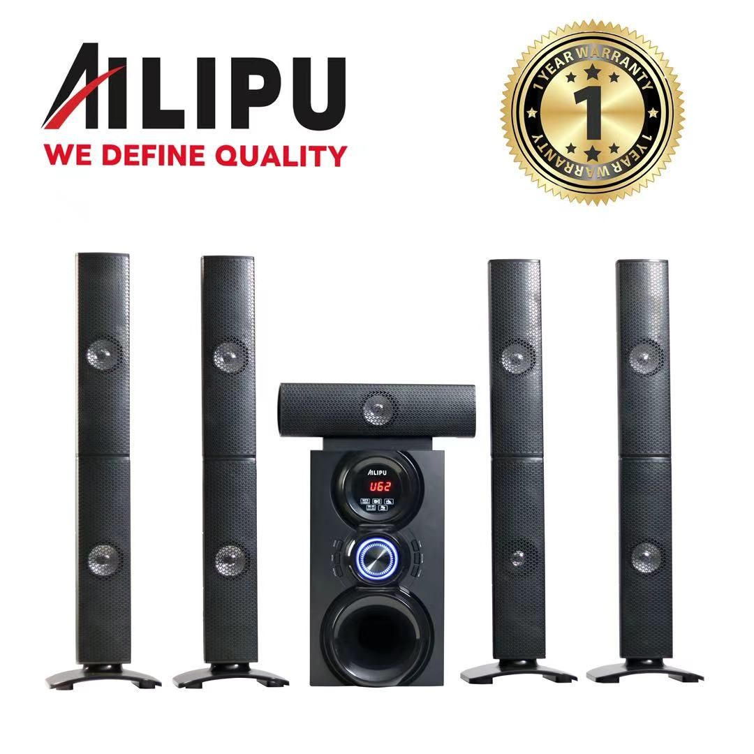 【NEW】AILIPU  KL-8501AD 5.1 8in WOOFER Pro+ 60w+10w*5 woofer speaker system Multimedia Speaker Output Power Subwoofer Bluetooth Cinema Home theater System Bluetooth Hi-Fi