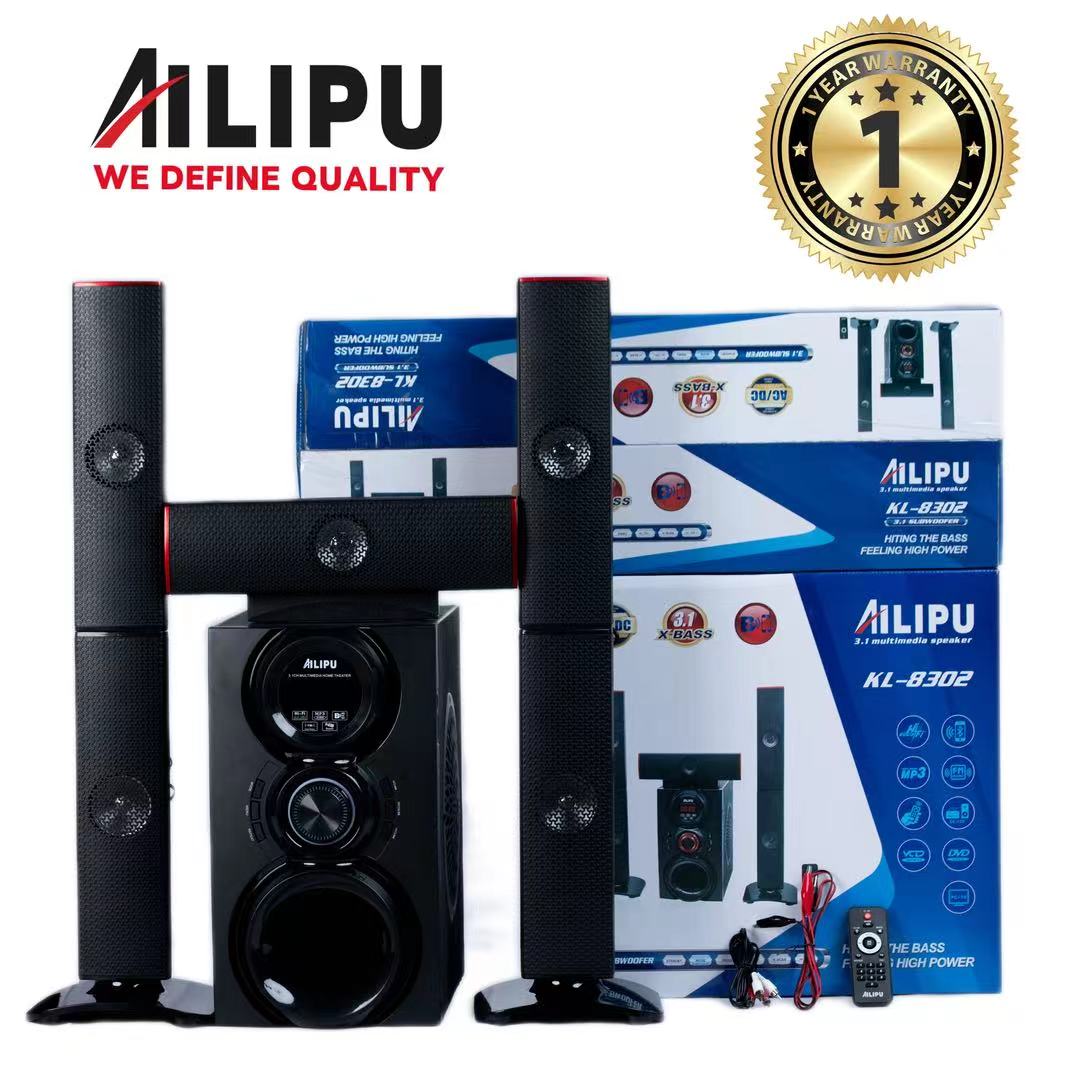 【NEW】AILIPU  KL-8302AD 3.1 8in WOOFER Pro+ 60w+15w*3 woofer speaker system Multimedia Speaker Output Power Subwoofer Bluetooth Cinema Home theater System Bluetooth Hi-Fi