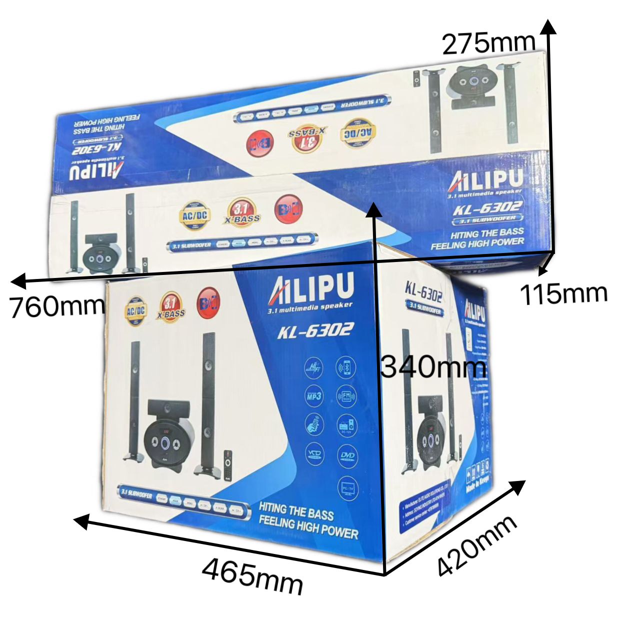 【NEW】AILIPU  KL-6302AD 3.1 6.5in WOOFER 50W+15W*3 woofer speaker system Multimedia Speaker Output Power Subwoofer Bluetooth Cinema Home theater System Bluetooth Hi-Fi