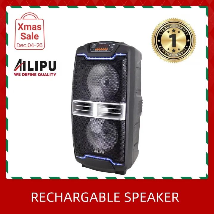 RECHARGABLE SPEAKER AILIPU KL-3120AD PARTY BOX PORTABLE SPEAKER Outdoor Subwoofer Speaker with Bluetooth,FM Radio,Free Wireless Microphone Woofer