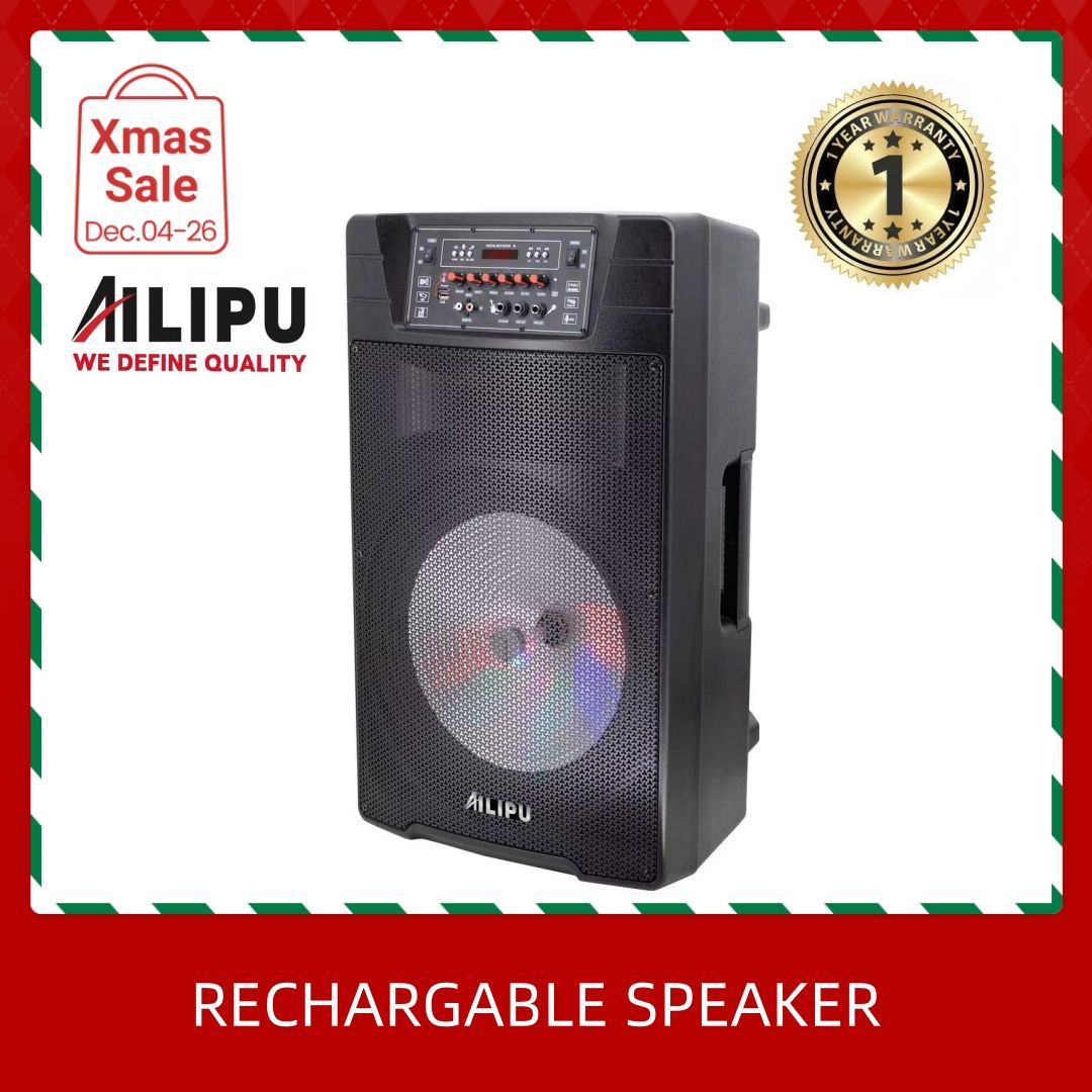 AILIPU KL-3510D 15inch SPEAKER RECHARGABLE PARTY BOX PORTABLE SPEAKER with LED Display & Dual Wireless Microphones🔥🔥🔥🔥
