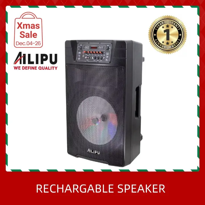 AILIPU KL-3510D 15inch SPEAKER RECHARGABLE PARTY BOX PORTABLE SPEAKER with LED Display & Dual Wireless Microphones🔥🔥🔥🔥