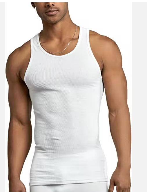 Wholesale custom 3 in 1 cotton blend white seamless fitness 
undershirt training singlet gym tank tops vest for men. Breathable, Sustainable, Plus size, Soft & Breathable