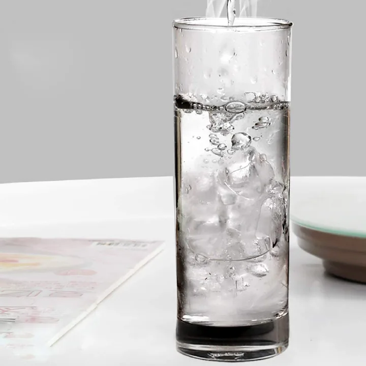 6pcs Glasses Beer Juice Glass Base Glassware for Wine, Whiskey, Water Cocktails Beverage Drinking Clear Tall Glasses Tumbler Set of 6