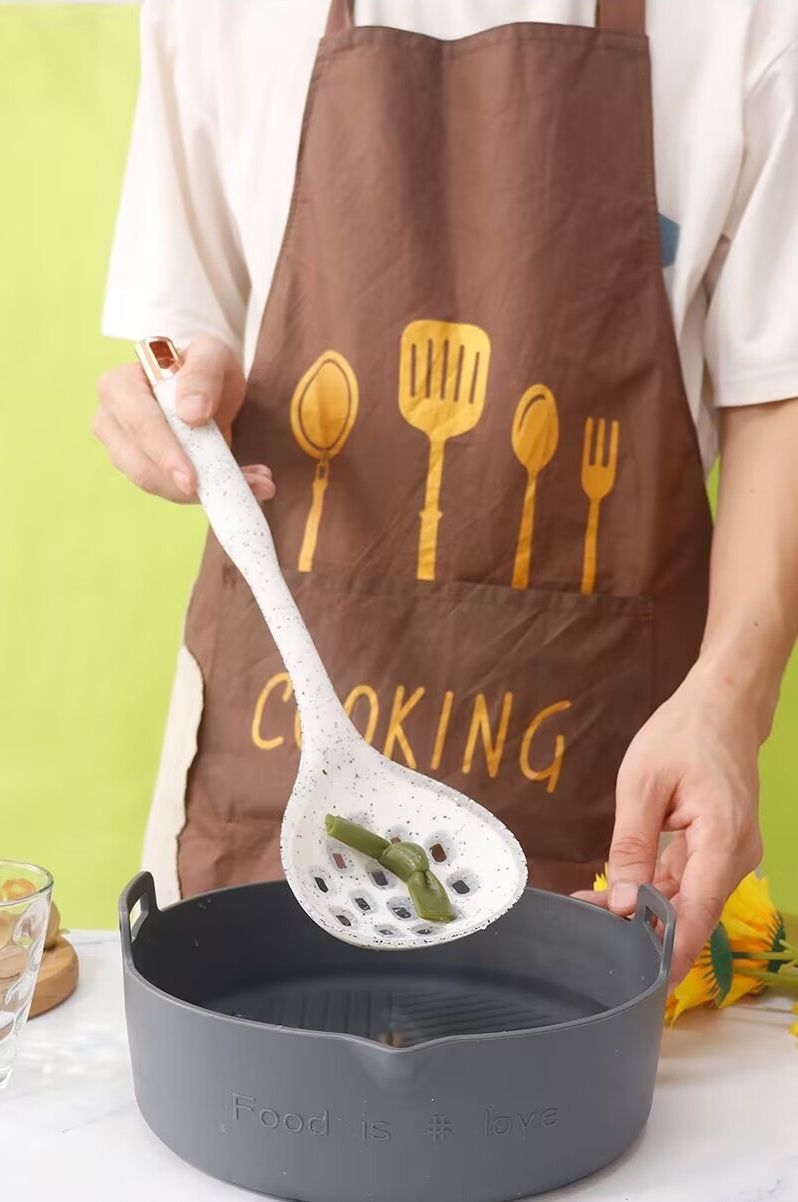 Premium 7pcs Food Grade Silicone Kitchen Utensils  Marble Kitchen Utensils Non Stick Kitchenware Set
