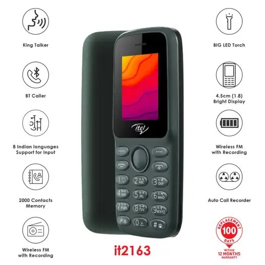 [ NEW ARRIVAL!!! ]ITEL 2163 1.8" DISPLAY WIRELESS FM DUAL SIM OPERA MINI BRIGHT TORCH KABAMBE KATULULU BUTTON FEATURE PHONE KING TALKER 2000 CONTACTS MEMORY ONE YEAR WARRANTY FEATURE PHONES