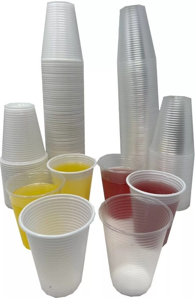 50pcs cups Plastic juice/ smoothie/cocktail Tumbler party event Cups with Lids for iced tea birthdays Cups CLEAR 250ML.