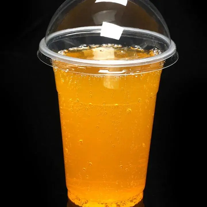 100pcs cups Plastic juice/ smoothie/cocktail Tumbler party event Cups with Lids for iced tea birthdays Cups Clear 300ml