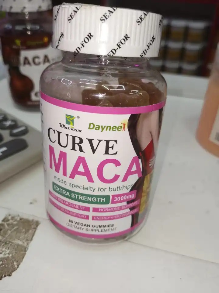 Curve Maca Gummies, 3000mg, Tribulus Herbal Supplements for Butt/HIPS Enlargement and Hormonal Balance, Mixed Fruit Flavor, 60 Count