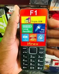 Ifinex F1 TRIPPLE SIM 1.77" INCH SCREEN DISPLAY 1200mAh battery capacity FEATURE PHONE WITH BIG TORCH, Bluetooth, Wireless FM, SD Slot button/katululu FEATURED PHONE