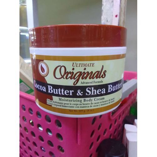Originals Cocoa Butter & Shea Butter Advanced Formula Moisturizing Body Cream. Moisturizes, Fades Scars, Blemishes, Marks, Smooths, Glows, Soothes & Nourishes