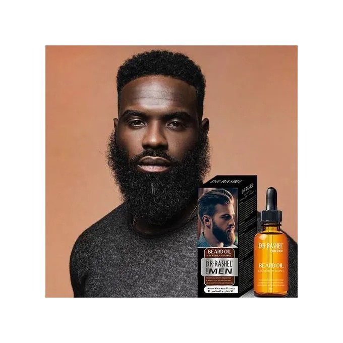 Dr. Rashel Men’s Beard Oil with Argan Oil & Vitamin E – Nourishing Growth Serum for Thick, Soft, Healthy Beard, Hydrating Grooming Oil for Conditioning, Strengthening & Shine
