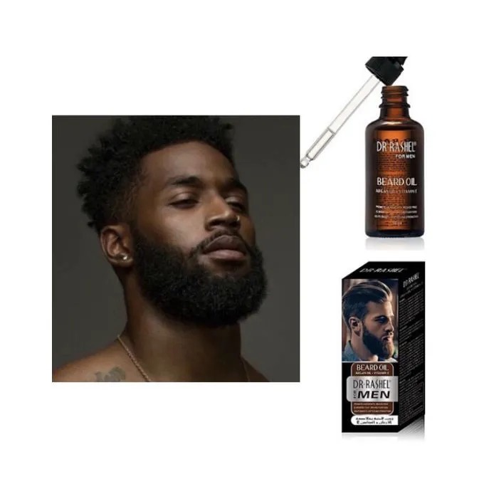 Dr. Rashel Men’s Beard Oil with Argan Oil & Vitamin E – Nourishing Growth Serum for Thick, Soft, Healthy Beard, Hydrating Grooming Oil for Conditioning, Strengthening & Shine
