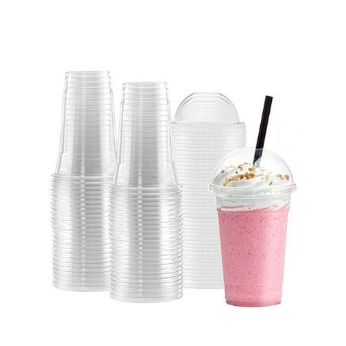 100pcs cups Plastic juice/ smoothie/cocktail Tumbler party event Cups with Lids for iced tea birthdays Cups Clear 300ml