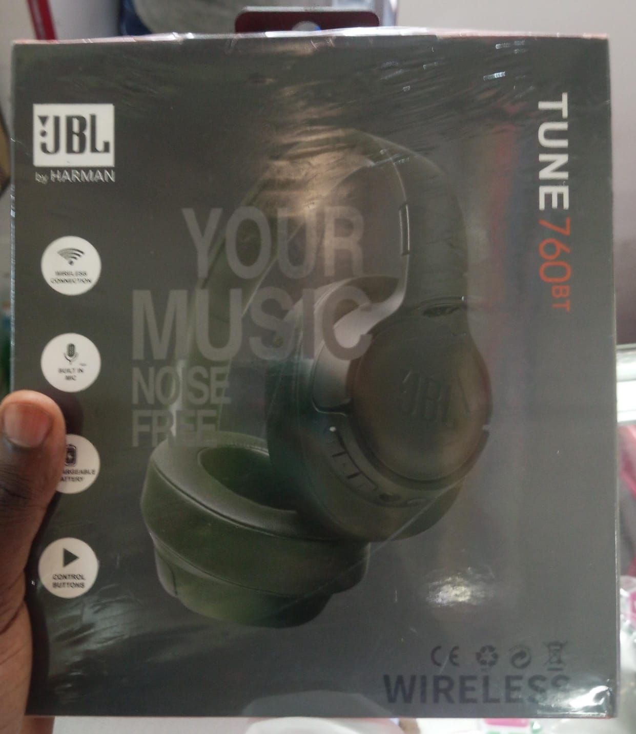 Brand New JBL Tune 760BT: Noise-cancelling Wireless Headset On-Ear Headphones with Pure bass Sound Hands free calls Foldable design light weight earphones Head Set