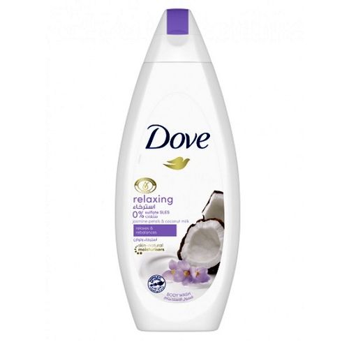 Dove Relaxing Coconut Milk And Jasmine Petals Body Wash 500ml nourish your skin while providing a calming shower experience