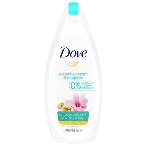 Dove Pistachio Cream & Magnolia Moisturizing Shower Gel for Soft Smooth Skin, Sulfate Free Body Wash 500ml