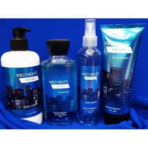 4 Pack Dear Body Wild Nights For Men 4 in1 Complete Grooming Set – Body Cream, Body Lotion, Shower Gel & Body Splash Long-Lasting Fresh Fragrance Skincare Gift Pack for Men