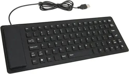 Flexible Waterproof Silicone Keyboard – Foldable USB Wired Keyboard, Dustproof & Silent Typing, Portable for PC/Laptop/Desktop
