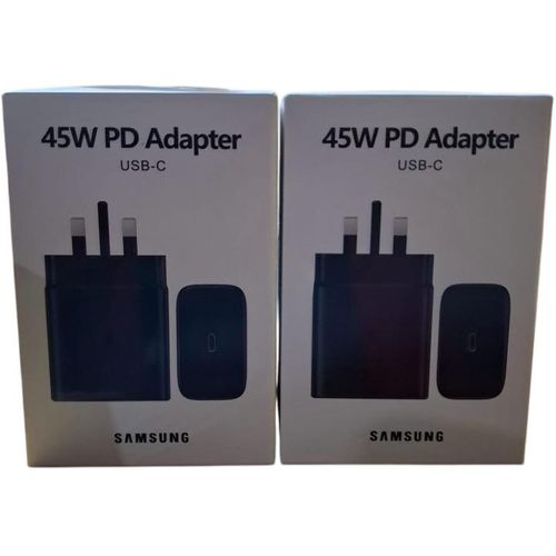 Original Samsung 45W PD SuperFast USB Type C-C Adapter  for Galaxy A17,A16,A07,A06,A26,A15,A25,A05,A05S,A06,S23FE With Type C Output - Adapter only